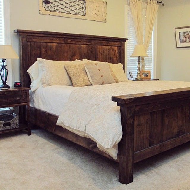 Our favorite DIY project to date - our handmade king bed and .