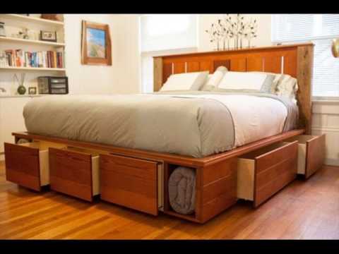 King Size Storage Bed with Memory Foam Mattress - YouTu