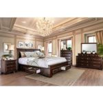 Spectacular Deals on Brown Cherry Bedroom Furniture 4pc Set .