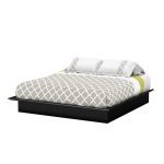 South Shore Step One King-Size Platform Bed in Pure Black 3070248 .