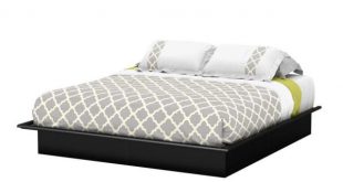 South Shore Step One King-Size Platform Bed in Pure Black 3070248 .