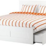 Amazon.com: Ikea King size Bed frame with storage & headboard .