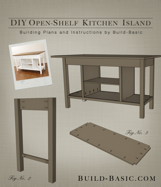 Build a DIY Open-Shelf Kitchen Island ‹ Build Bas