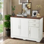 Storage Cabinet Kitchen Buffet Unit Dining Room Furniture with 3 .