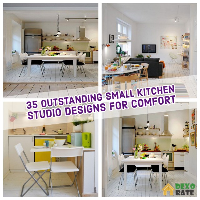 35 Outstanding Small Kitchen Studio Designs For Comfort - DEXORA