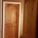 Knotty pine doors stained with "Early American" stain. | Wood .