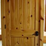 Two-Panel knotty pine door with vgroove planks | Wood doors .