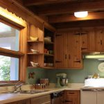 A knotty pine kitchen - respectfully retained and revived - Retro .