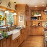 Decoration, Astounding Knotty Pine Kitchen Cabinets With Bowl Of .