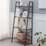 Amazon.com: Blissun 4 Tiers Ladder Shelf, Vintage Bookshelf .