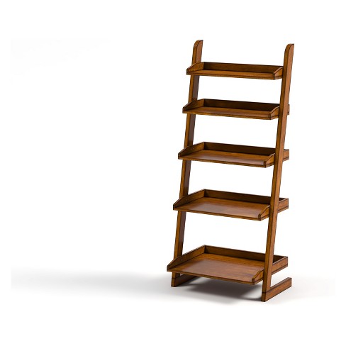 55" Claire 5 Shelf Ladder Bookcase Oak - IoHOMES : Targ