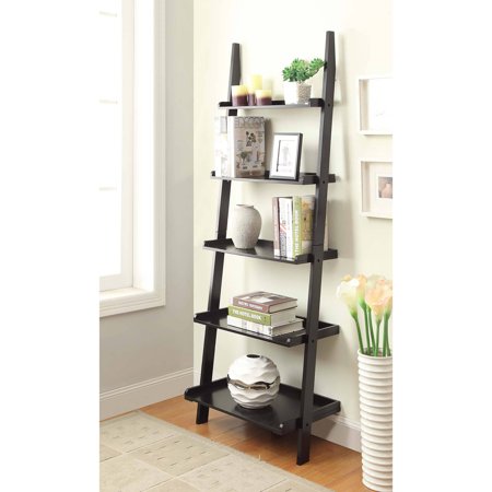 Convenience Concepts American Heritage 5-Shelf Ladder Bookcase .