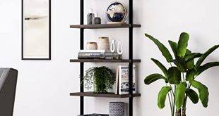 Amazon.com: Nathan James Theo 5-Shelf Wood Ladder Bookcase with .