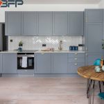 Small Eat-in Laminated Kitchen Cabinets Grey Chinese Furniture .