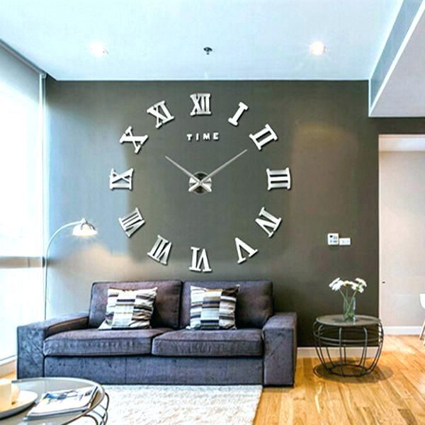 contemporary wall clocks large inch wall clock oversized rustic .