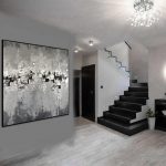 Abstract Painting Extra Large Wall Art Canvas Black And White .