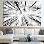 Dry Tree Branches Wall Art Canvas Print Forest Canvas Art Print .