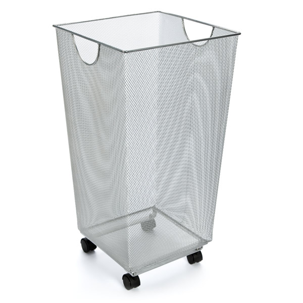 Silver Mesh Handy Bin with Wheels | The Container Sto