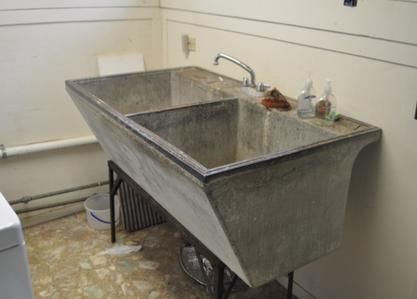 Original Antique Concrete Wash/Laundry tub | Basement decor .