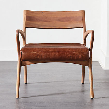 Allegro Wood and Leather Chair | C