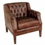 Cigar Leather Tufted Henry Cha