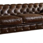 Crafters and Weavers Top Grain Leather Chesterfield Sofa .