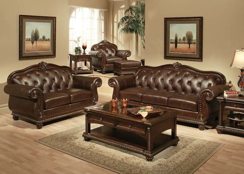 Abadan Formal Leather Living Room Set | Free Shippi