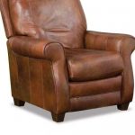 Small brown leather recline