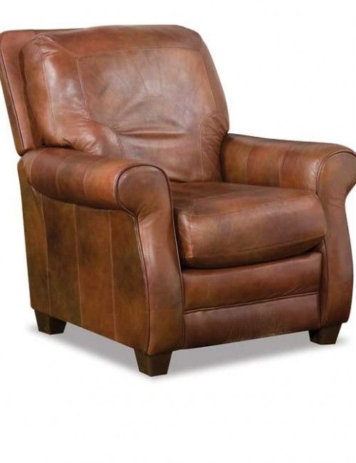 Small brown leather recline