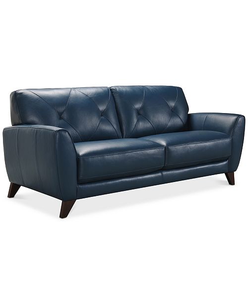 Furniture Myia 82" Leather Sofa, Created for Macy's & Reviews .