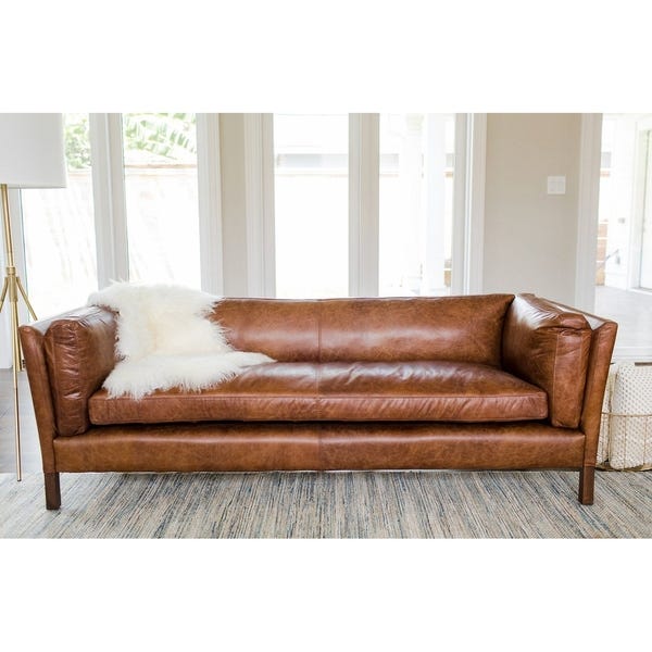 Shop Modern Leather Sofa - Mid Century Modern Couch - Top Grain .