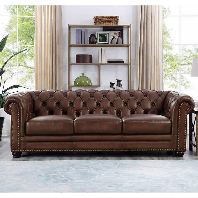 Allington Top Grain Leather Sofa - Bro