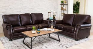 Talia 2-piece Leather Sofa and Loveseat Living Room S