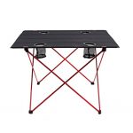 Amazon.com : OUTRY Lightweight Folding Table with Cup Holders .