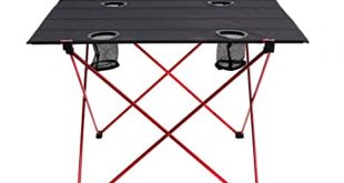 Amazon.com : OUTRY Lightweight Folding Table with Cup Holders .