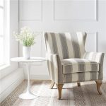 Dorel Living Reva Accent Chair, Living Room Armchairs, Gray Stripe .