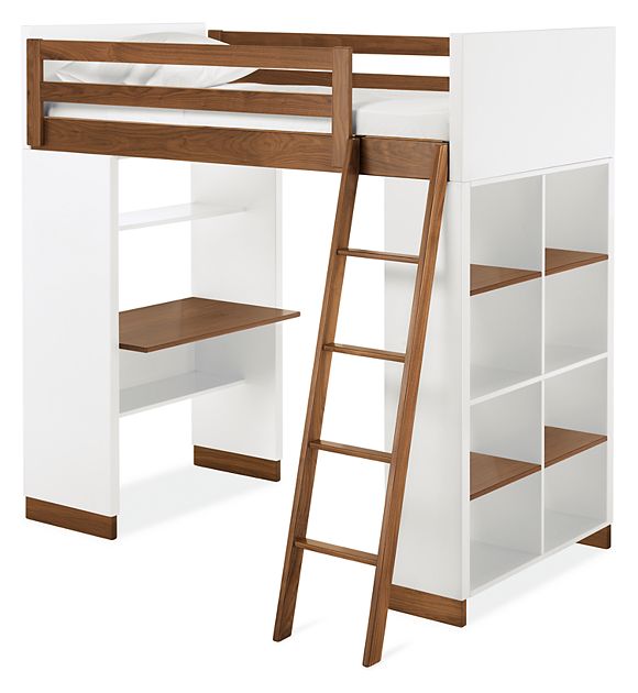 Moda Kids' Loft with Shelves - Modern Bunk Beds & Loft Beds .