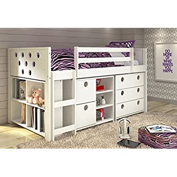 Amazon.com: DONCO KIDS Twin Circles Modular Low Loft Bed in White .