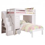 Twin Freya Kids Loft Bed With Bookcase White - Acme Furniture : Targ