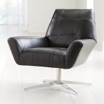 Rhodes Swivel Leather Lounge Chair | Crate and Barr