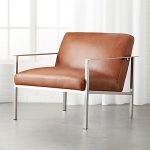 Cue Brown Leather Lounge Chair + Reviews | C