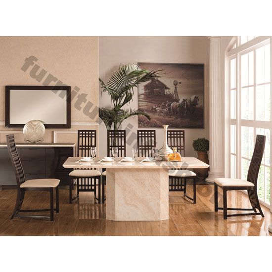 Granite dining room sets | ... Granite Contemporary Dining Table + .