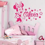 Amazon.com: Minnie Mouse Wall Decal Personalized Name/Baby Girl .