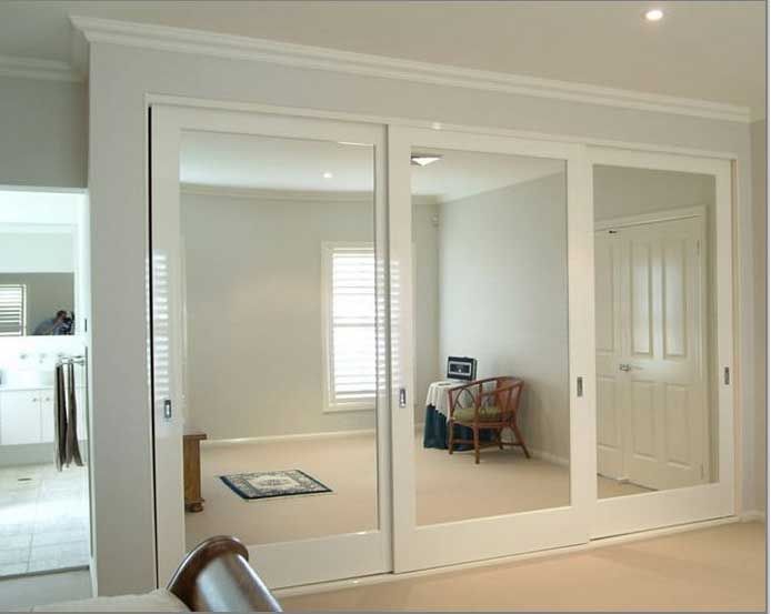 modern mirror closet door - Google Search | Glass sliding doors .