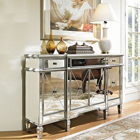 Hayworth Mirrored Console Table | Mirrored console cabinet .
