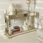 Andreas Champagne Gold Mirrored 2 Drawer Console Table - Buy 2 .