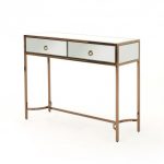 Arthur Modern Console Table Mirrored/Rose Gold - Christopher .