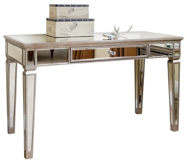 Abbyson Living Omni Mirrored Desk - Desks And Hutches - by Homesqua