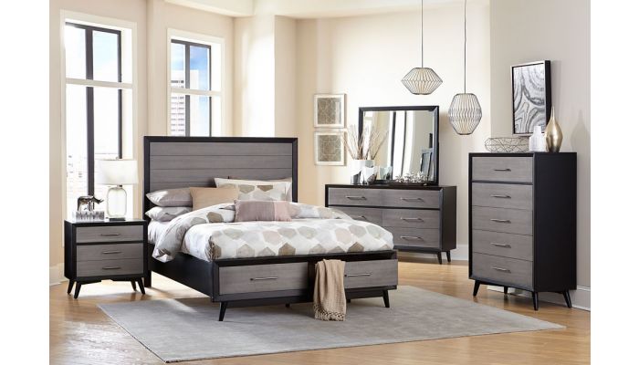 Zena Grey Modern Bedroom Furnitu