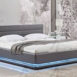 Evita Modern Platform Bed With Ligh